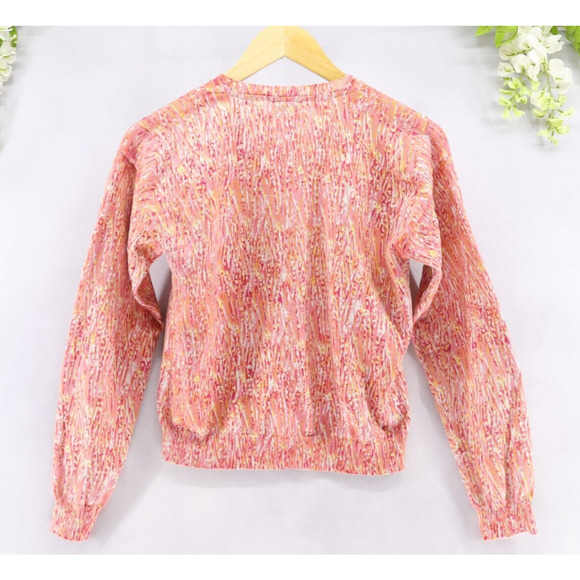 Sundance Women's Orange Button Front Sweater Cotton Sz S - Picture 2 of 8